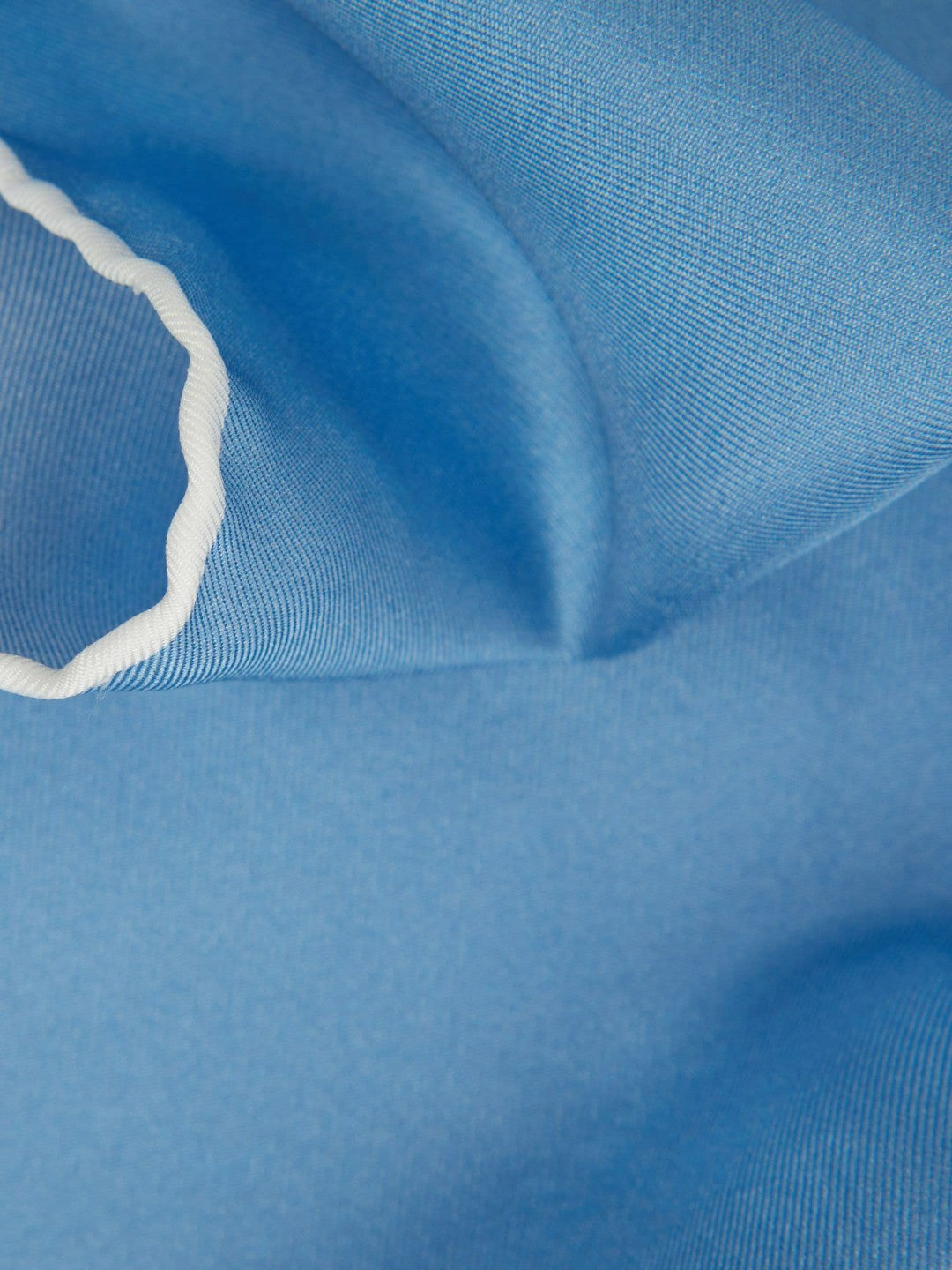 Men Plain Silk Pocket Square in Soft Blue