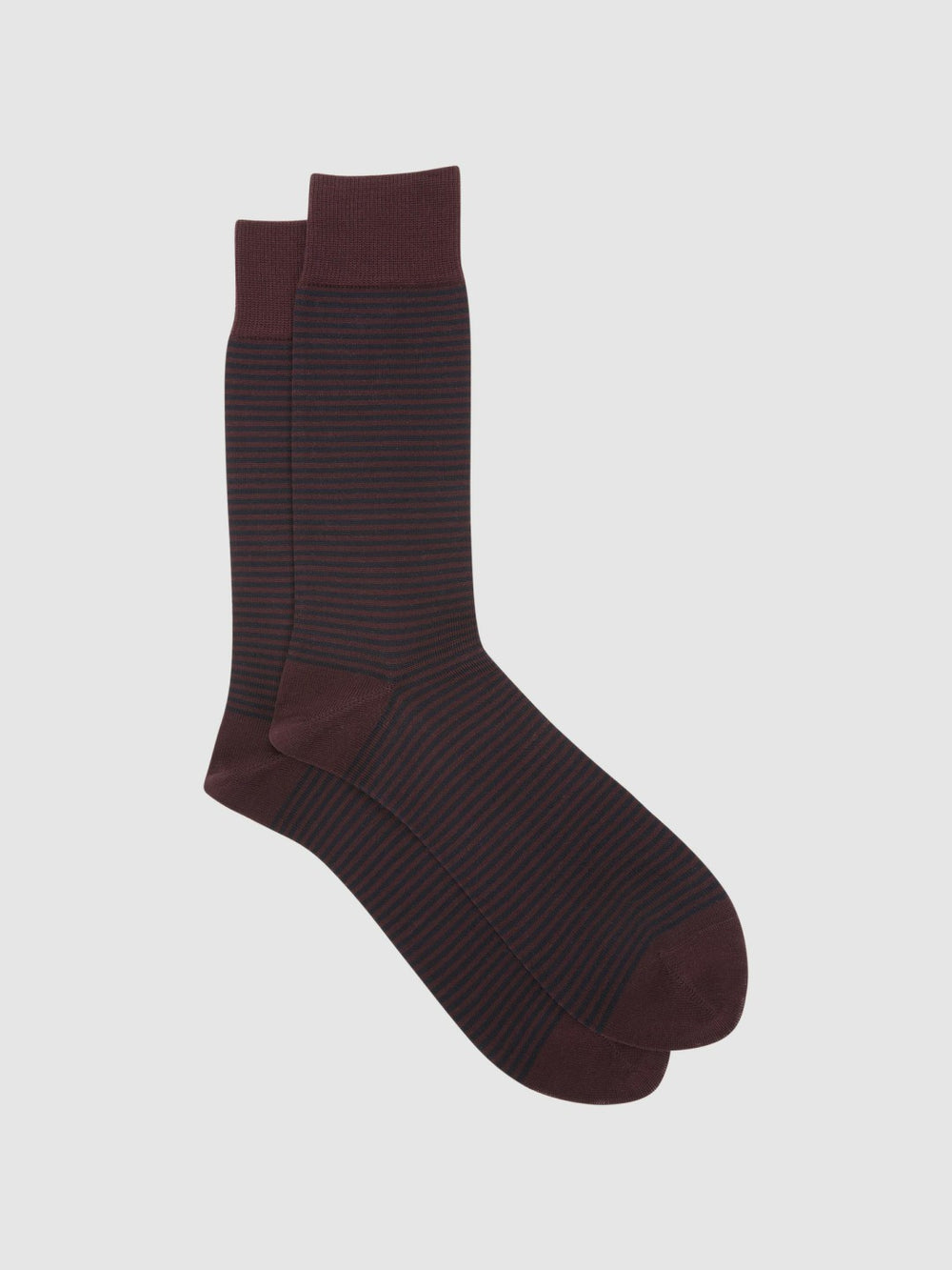 Men Striped Socks in Bordeaux