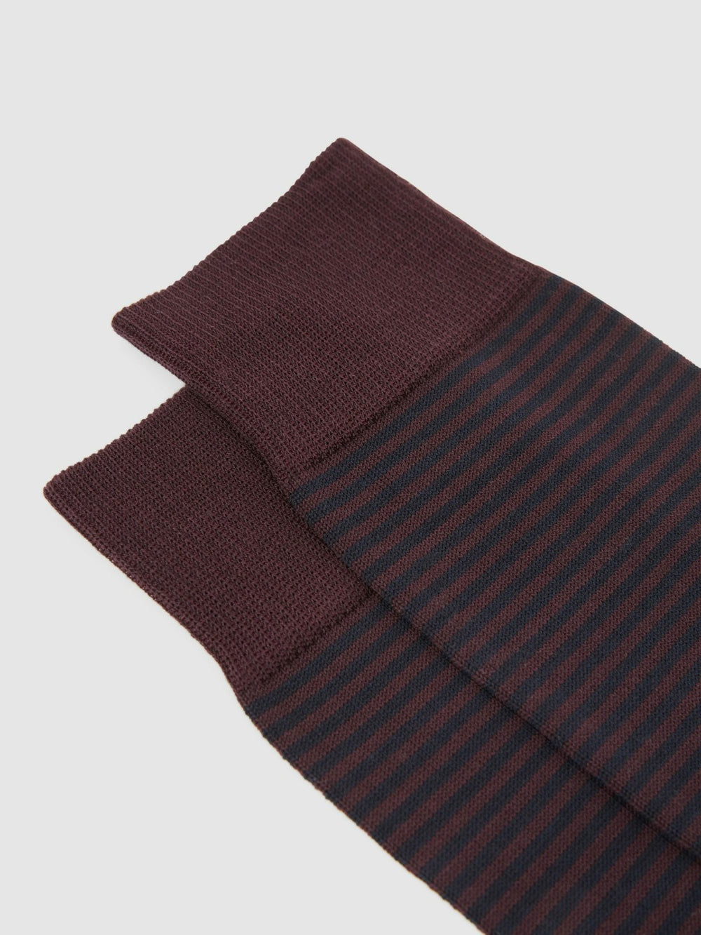 Men Striped Socks in Bordeaux