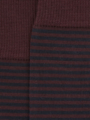 Men Striped Socks in Bordeaux