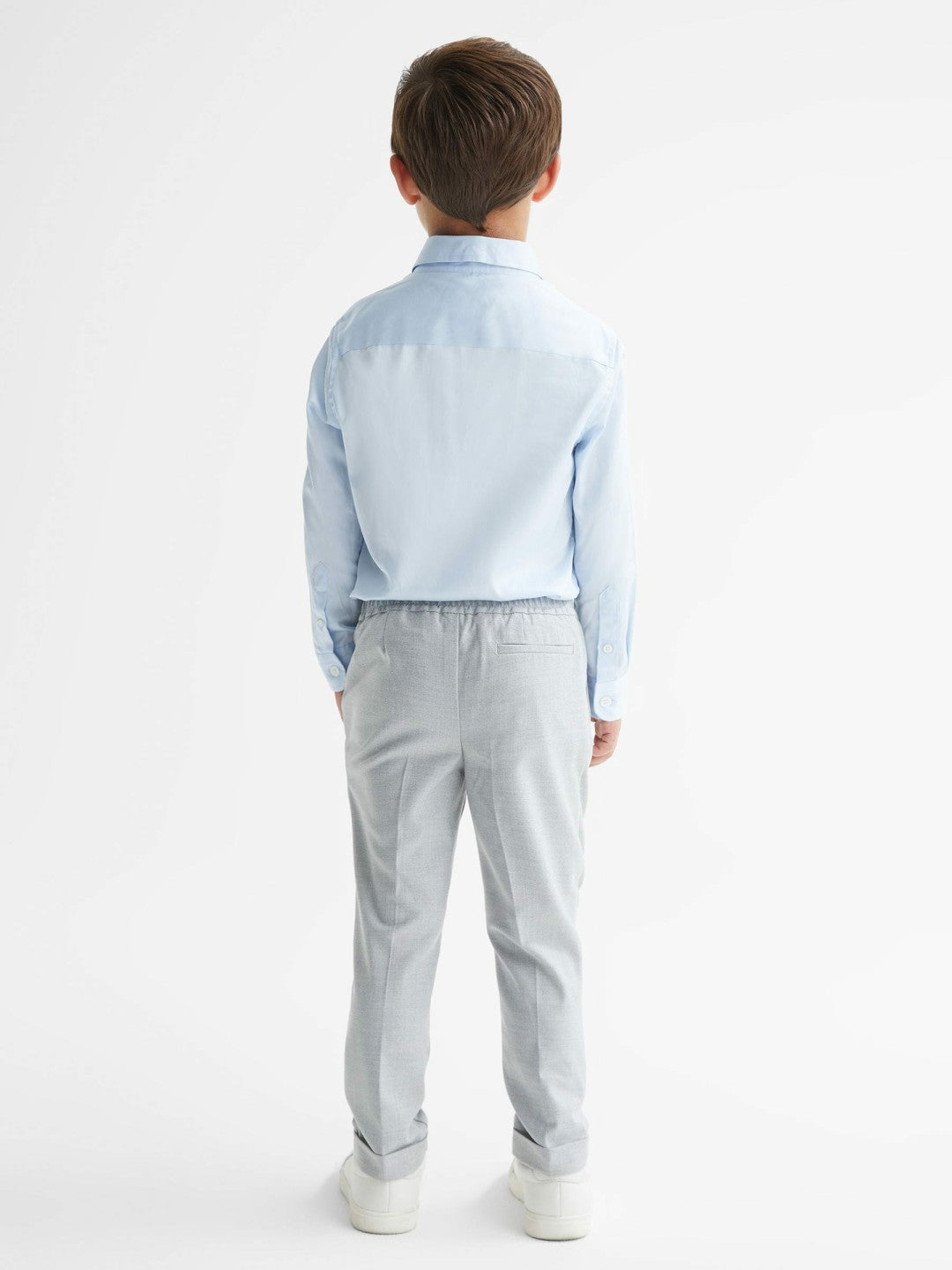 Children & Baby 4-9 yrs Slim-Fit Cotton Shirt in Soft Blue