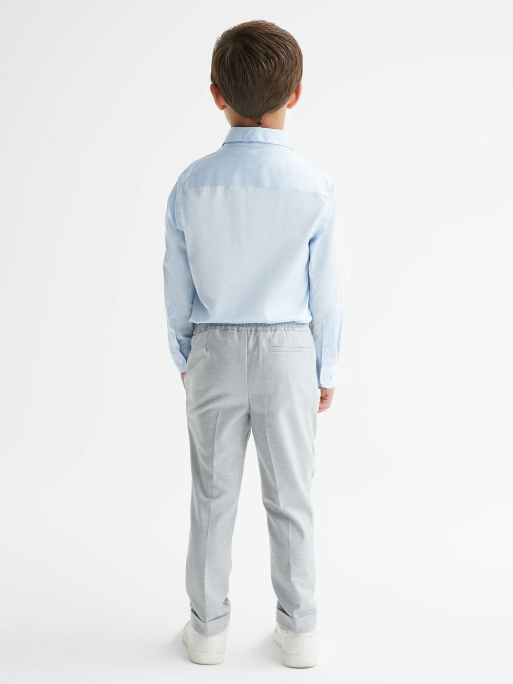 Children & Baby 4-9 yrs Slim-Fit Cotton Shirt in Soft Blue