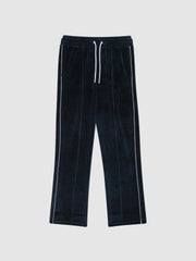 Men Velour Jogger With Piping in Navy