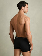 Men Three Pack Cotton Boxers in Black