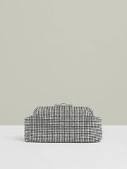 Women Embellished Clutch Bag in Silver