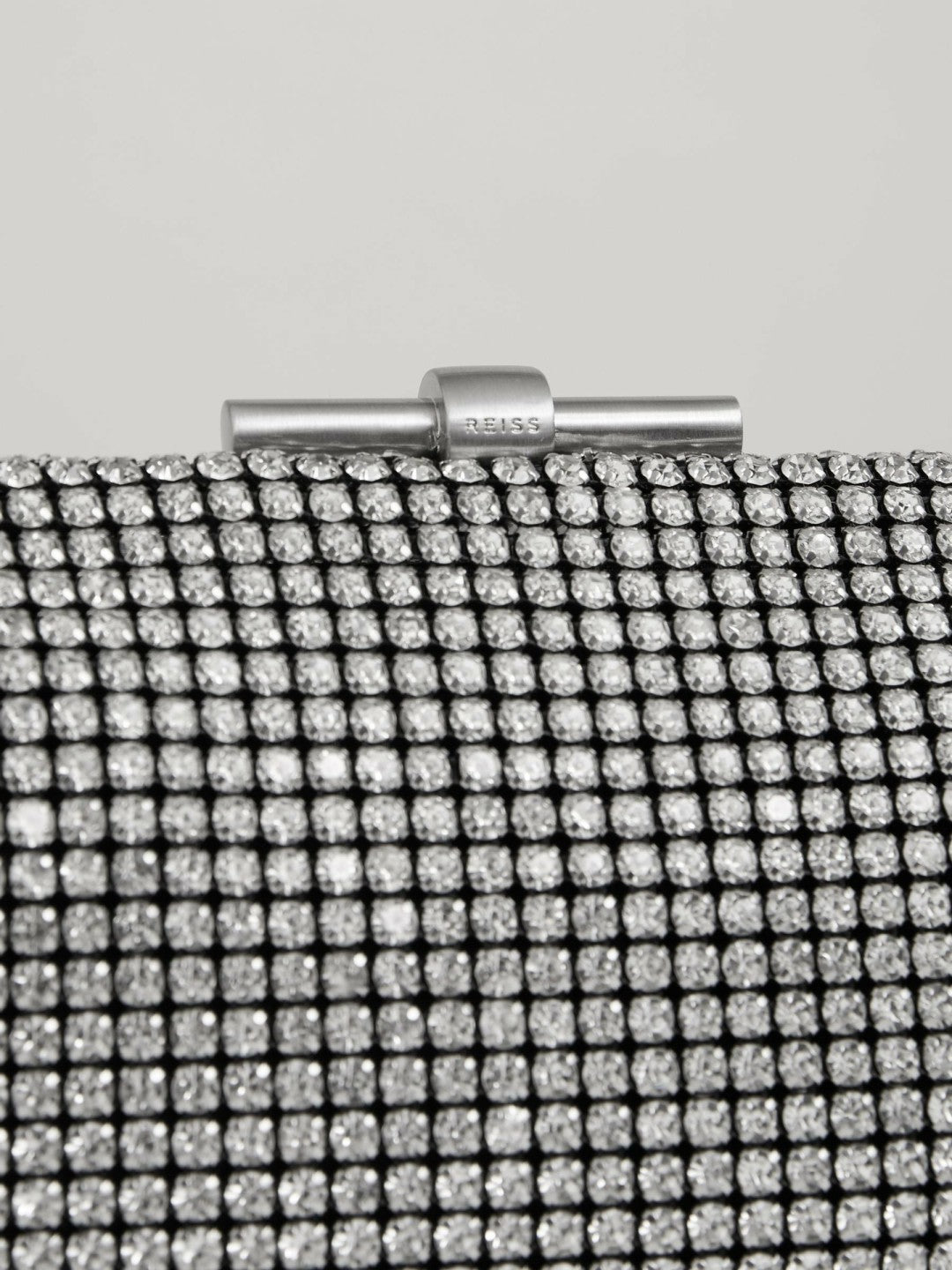 Women Embellished Clutch Bag in Silver