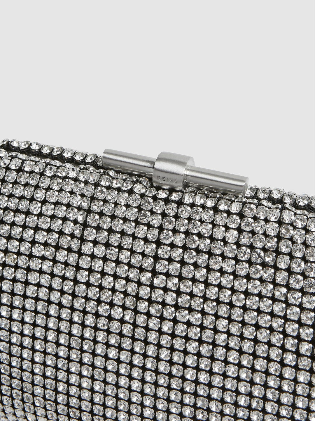 Women Embellished Clutch Bag in Silver