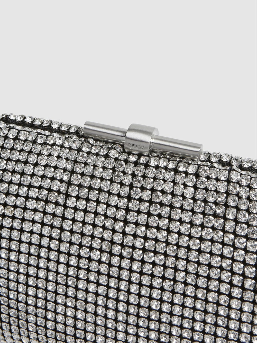 Women Embellished Clutch Bag in Silver