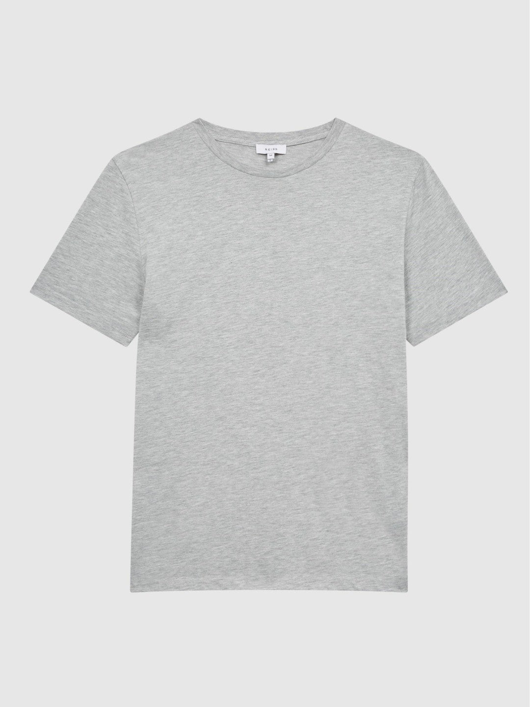 Men Cotton Crew Neck T-Shirt in Grey Marl