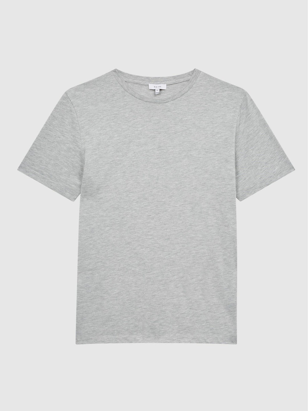 Men Cotton Crew Neck T-Shirt in Grey Marl