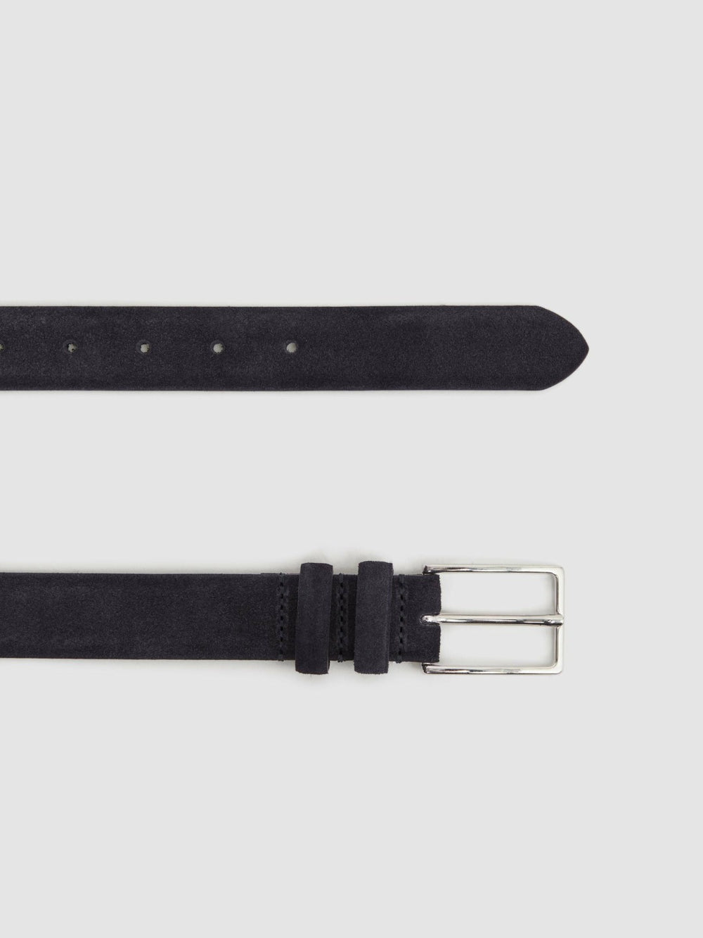 Men Suede Belt in Navy