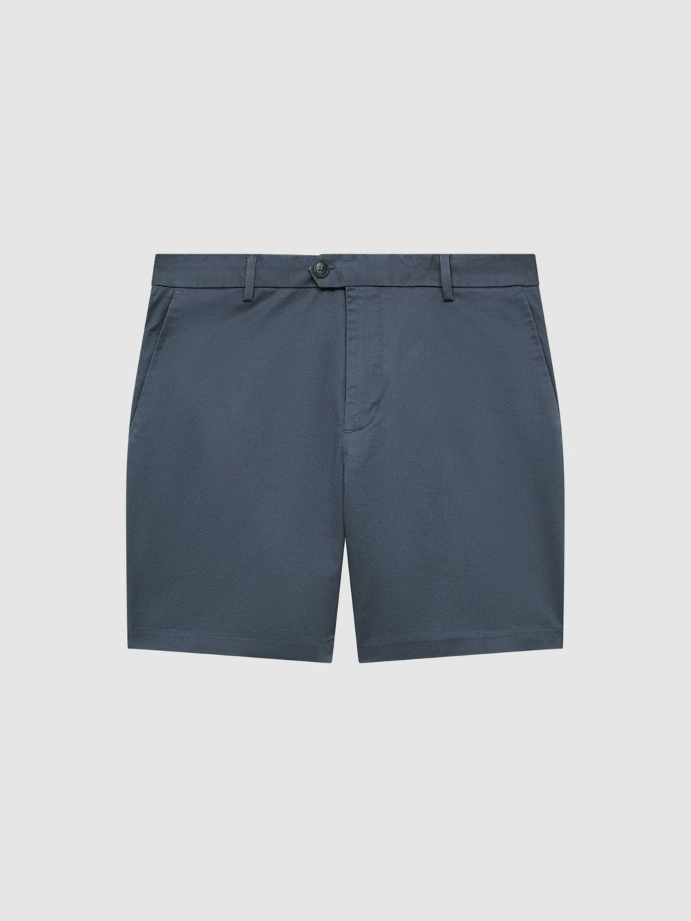 Men Short Length Casual Chino Shorts in Airforce Blue