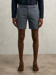 Men Short Length Casual Chino Shorts in Airforce Blue