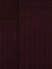 Men Ribbed Socks in Bordeaux