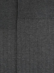 Men Ribbed Socks in Charcoal