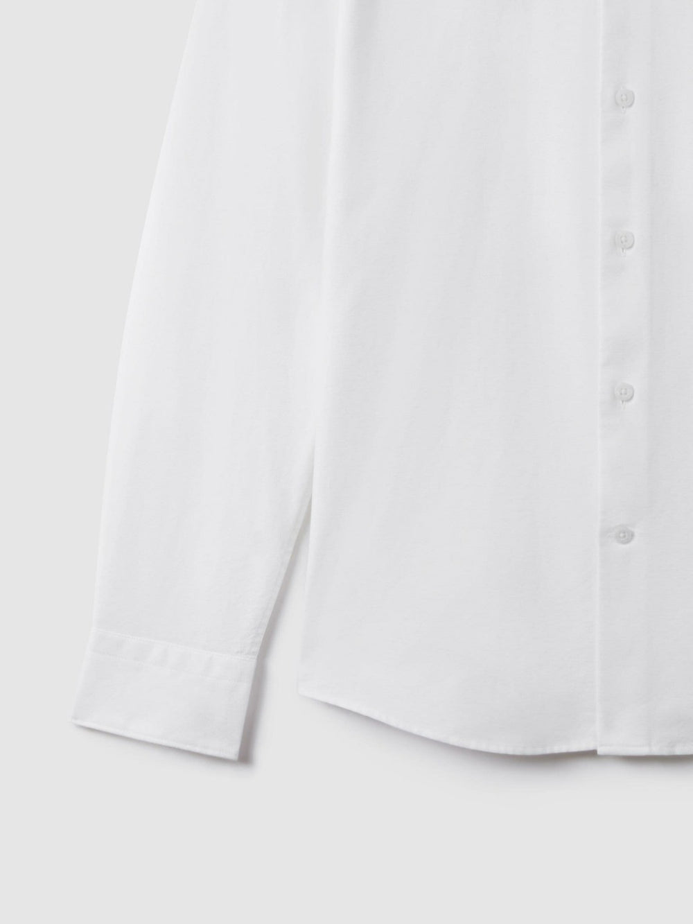 Men Slim-Fit Button-Down Collar Cotton Oxford Shirt in White