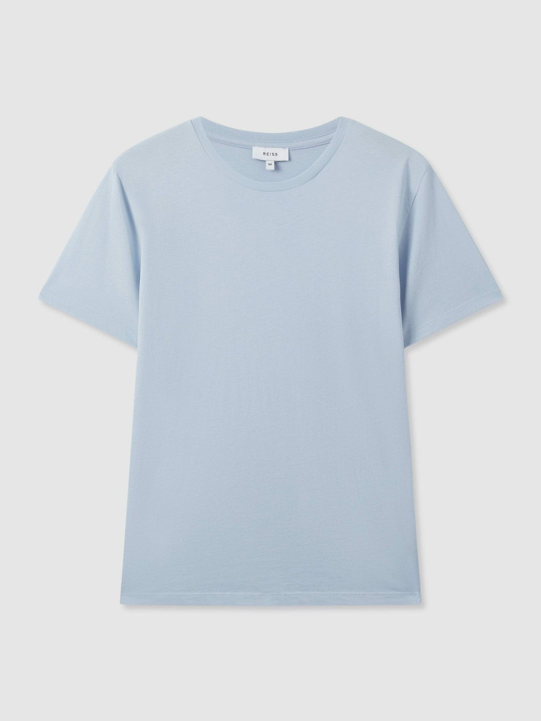 Men Cotton Crew Neck T-Shirt in Soft Blue