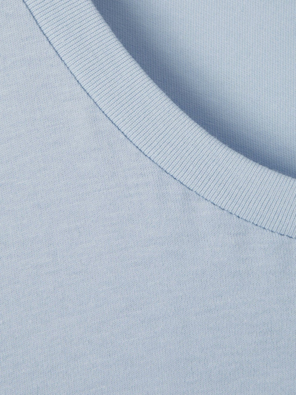 Men Cotton Crew Neck T-Shirt in Soft Blue