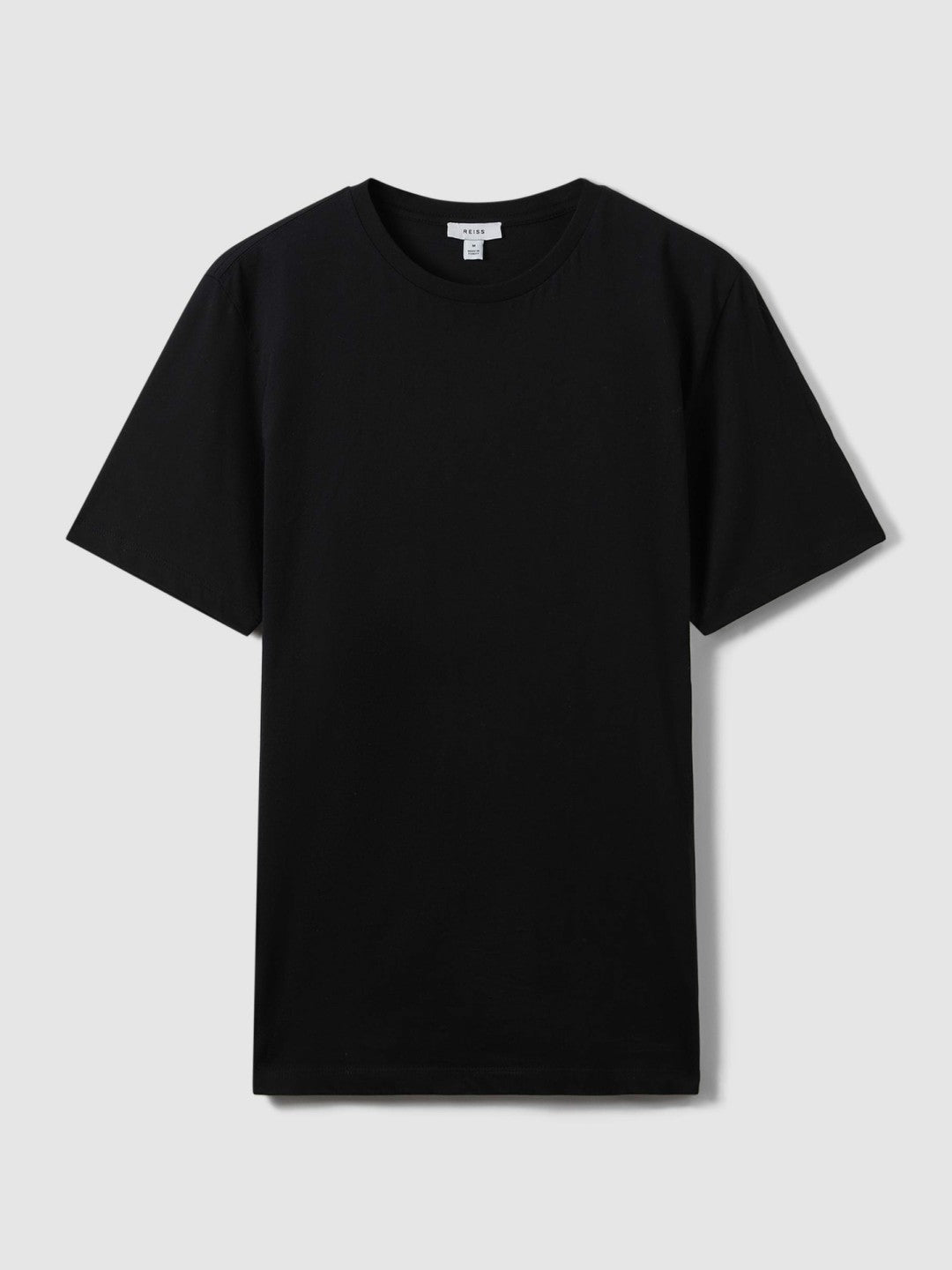 Men Cotton Crew Neck T-Shirt in Black