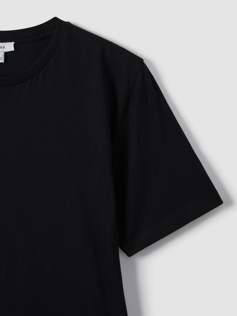 Men Cotton Crew Neck T-Shirt in Black
