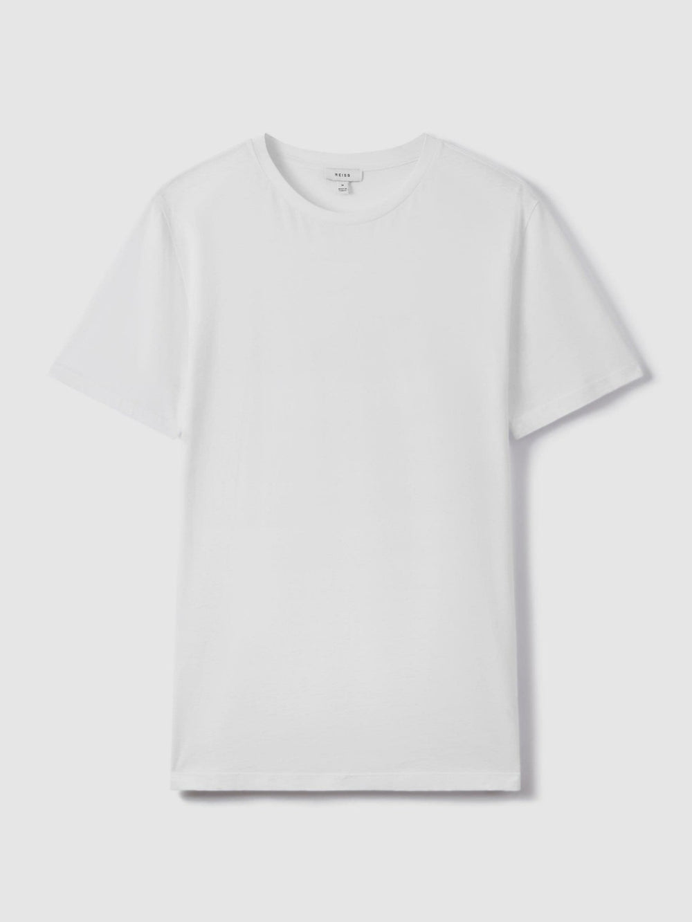 Men Cotton Crew Neck T-Shirt in White