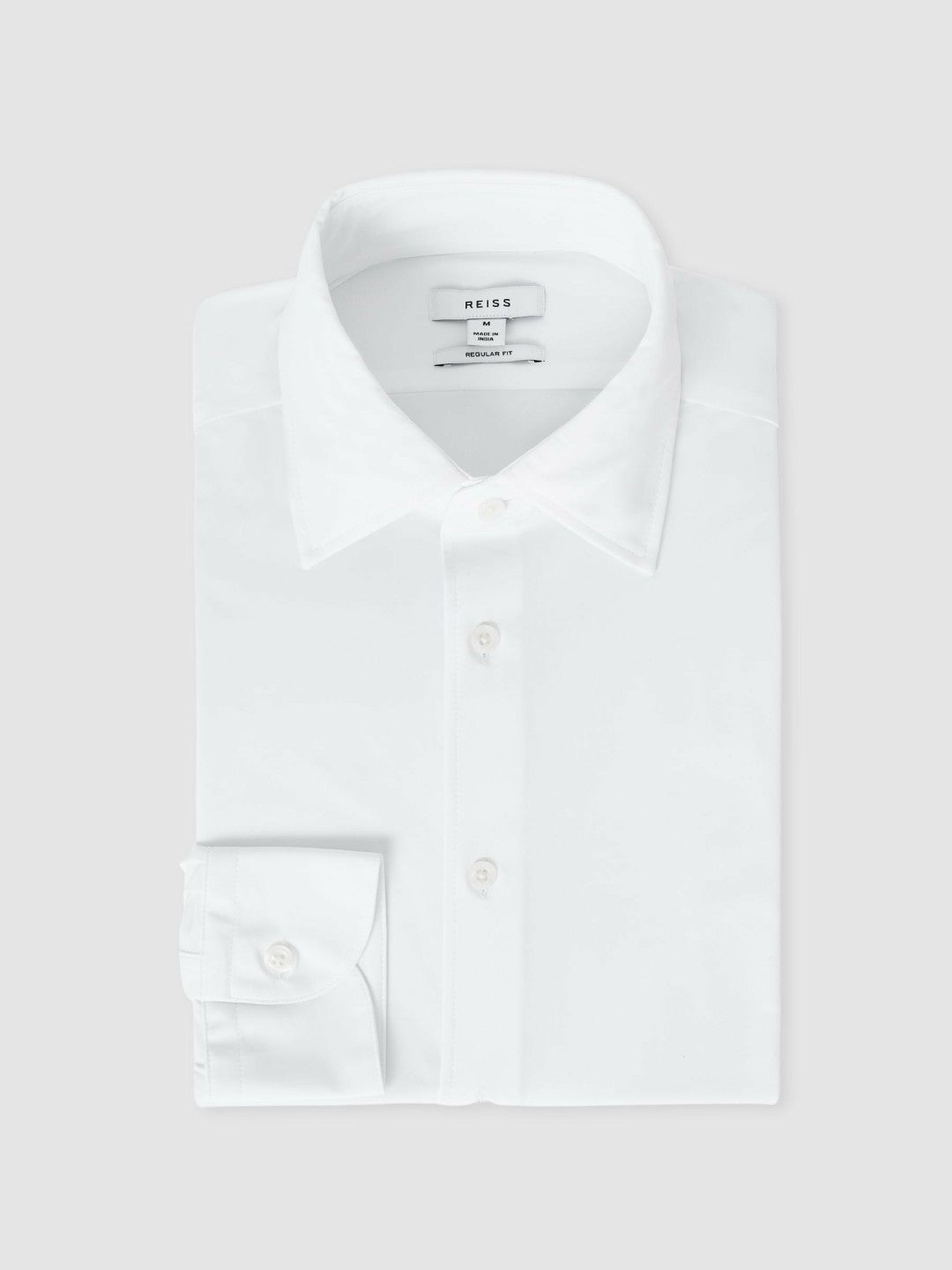 Men Regular Fit Button-Through Travel Shirt in White