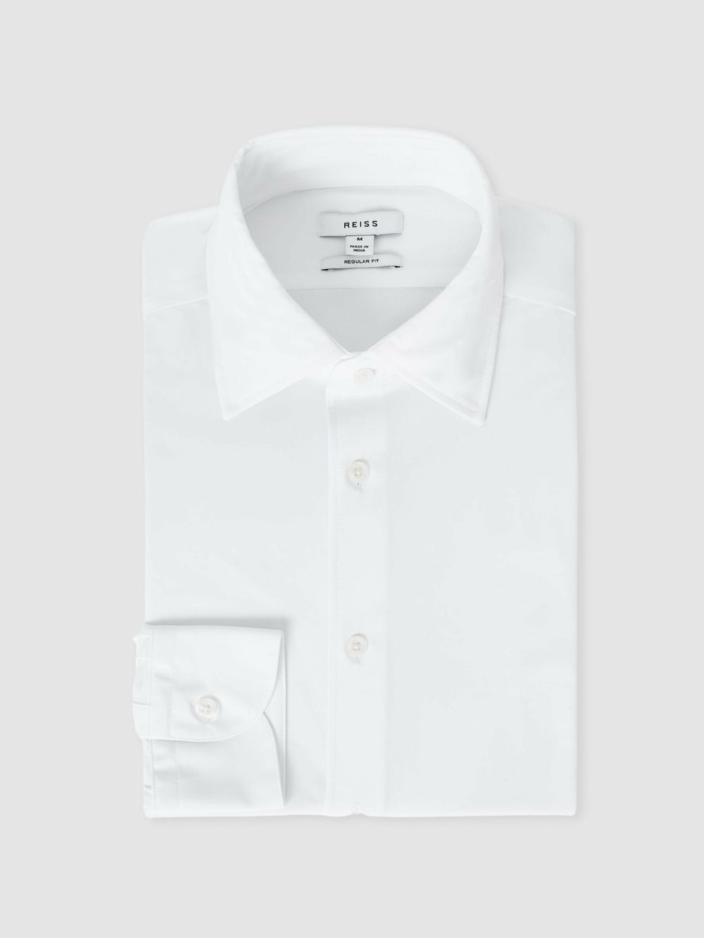 Men Regular Fit Button-Through Travel Shirt in White
