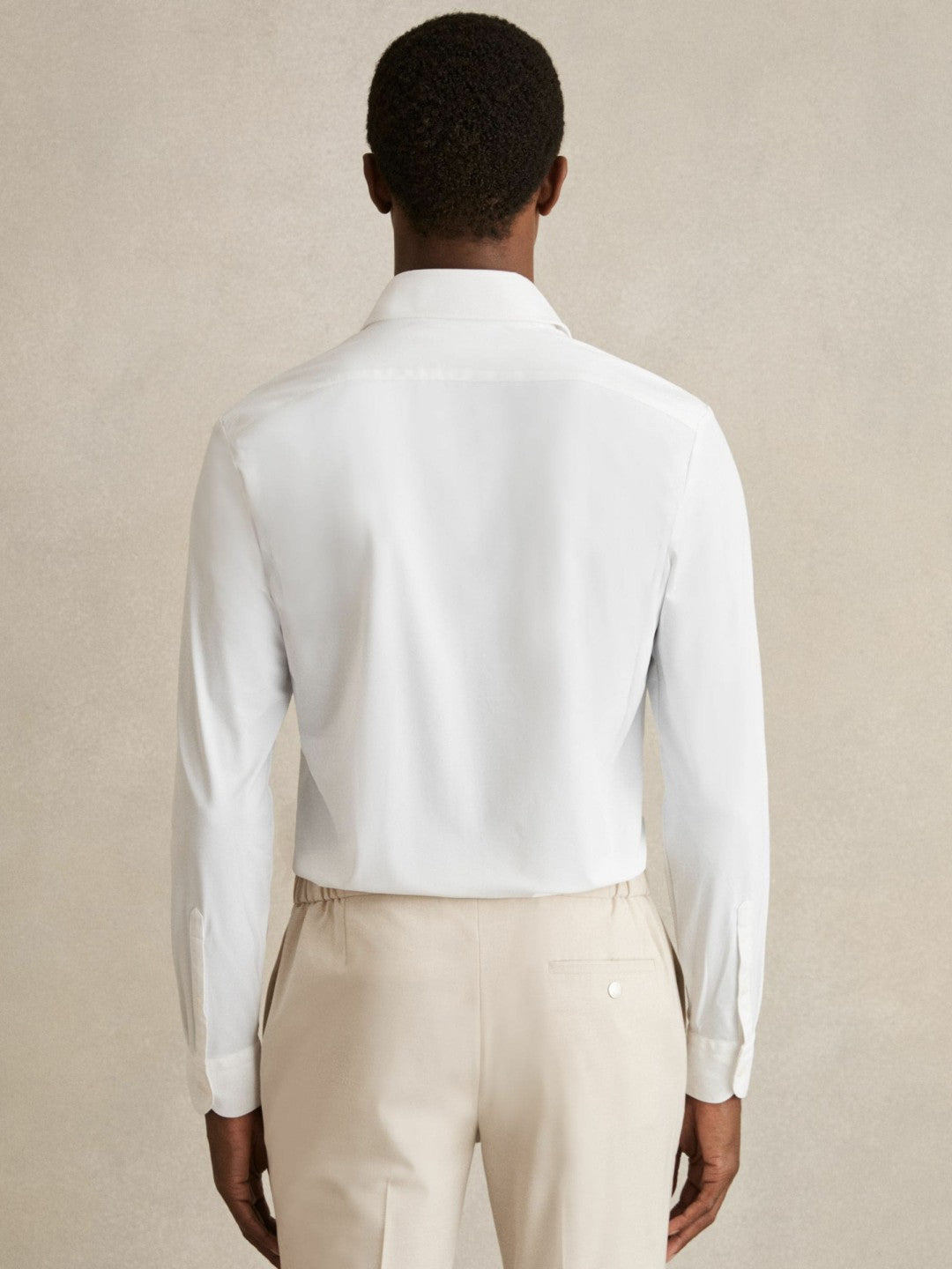 Men Regular Fit Button-Through Travel Shirt in White