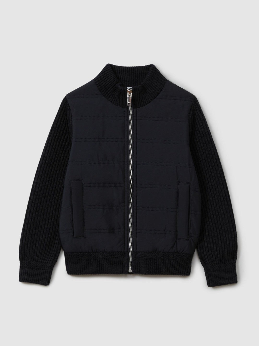 Children & Baby 9-14 yrs Hybrid Zip Through Quilted Jacket in Navy