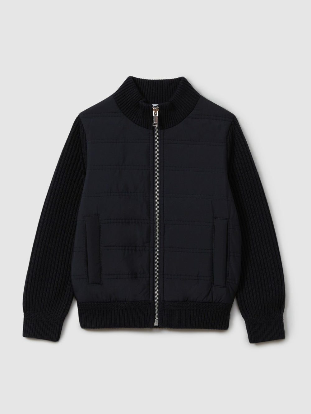 Children & Baby 9-14 yrs Hybrid Zip Through Quilted Jacket in Navy