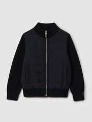 Children & Baby 9-14 yrs Hybrid Zip Through Quilted Jacket in Navy