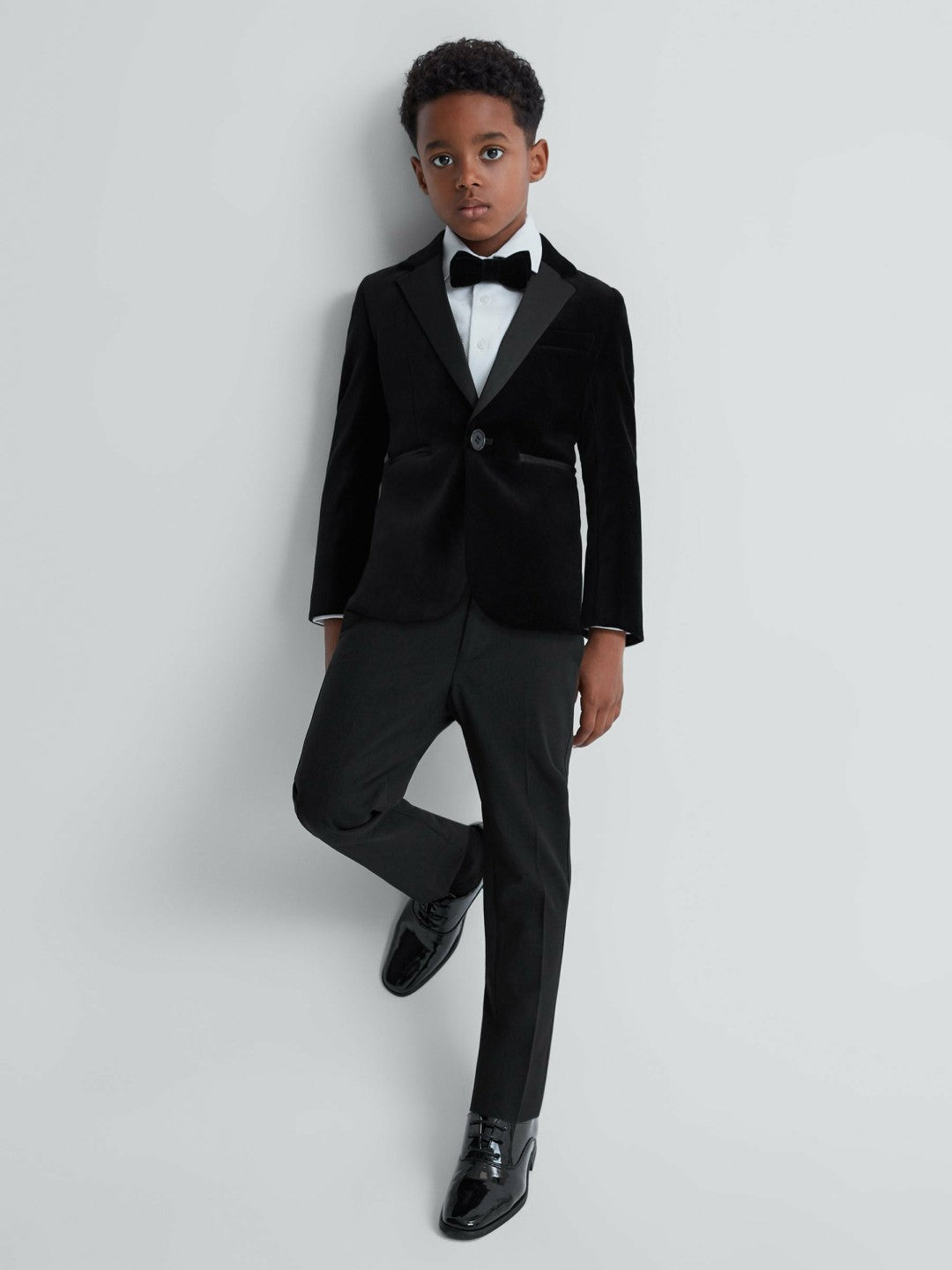 Children & Baby 3-9 yrs Tuxedo Satin Stripe Trousers in Black