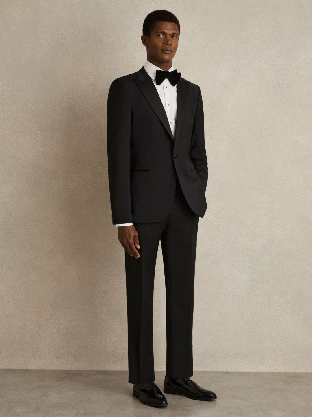 Men Slim Fit Cotton Marcella Tuxedo Shirt in White
