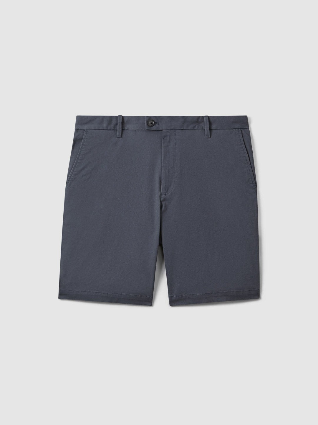 Men Cotton Chino Shorts with Stretch in Airforce Blue