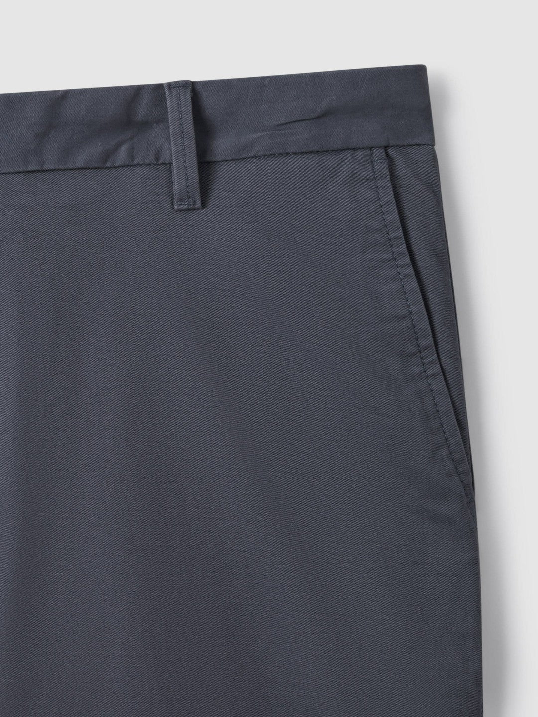 Men Cotton Chino Shorts with Stretch in Airforce Blue