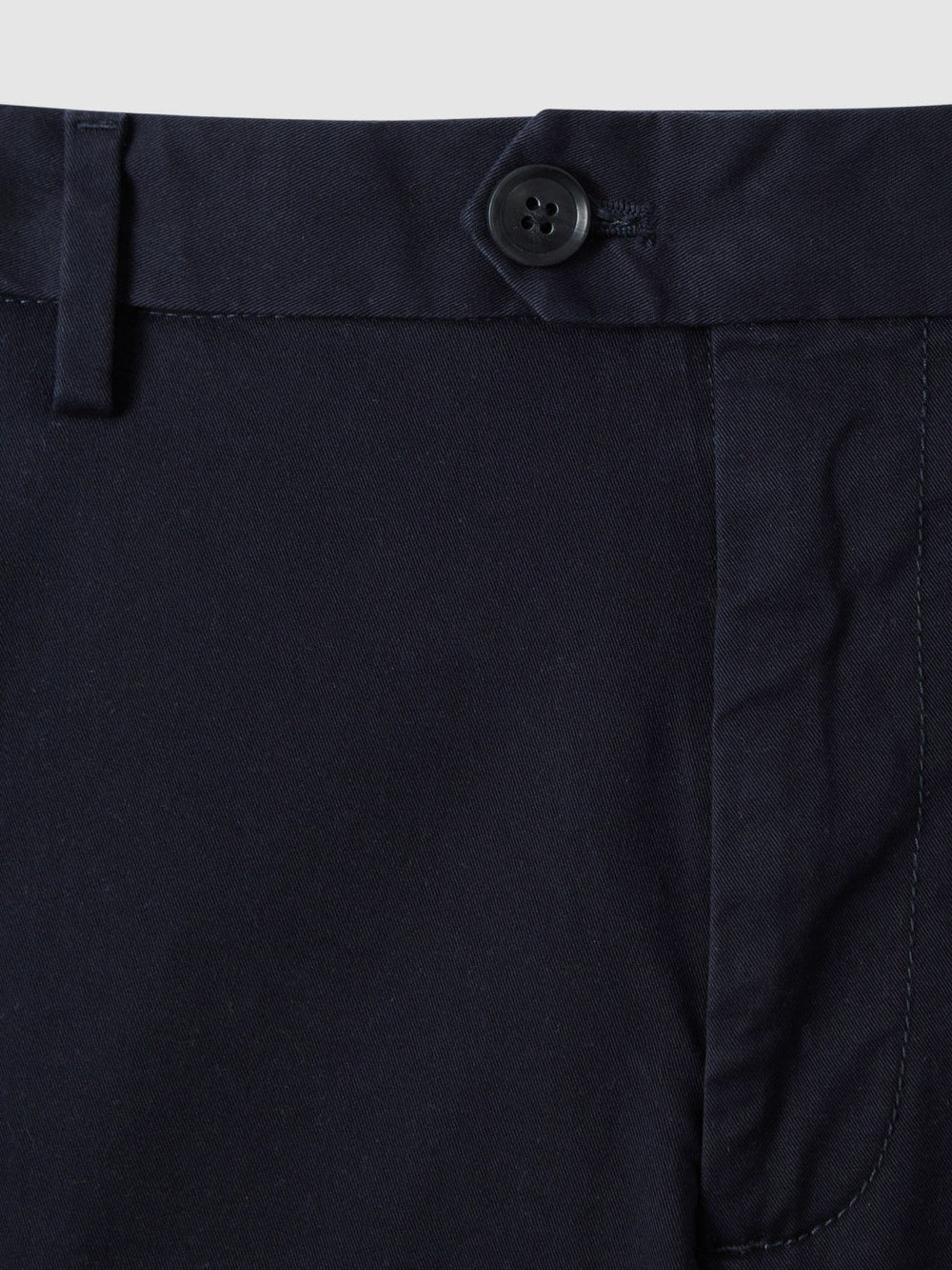 Men Cotton Chino Shorts with Stretch in Navy