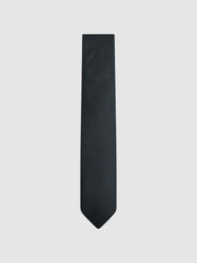 Men Textured Silk Blend Tie in Navy