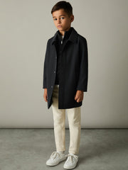 Children & Baby 9-13 yrs Gabardine Coat with Removable Gilet in Navy