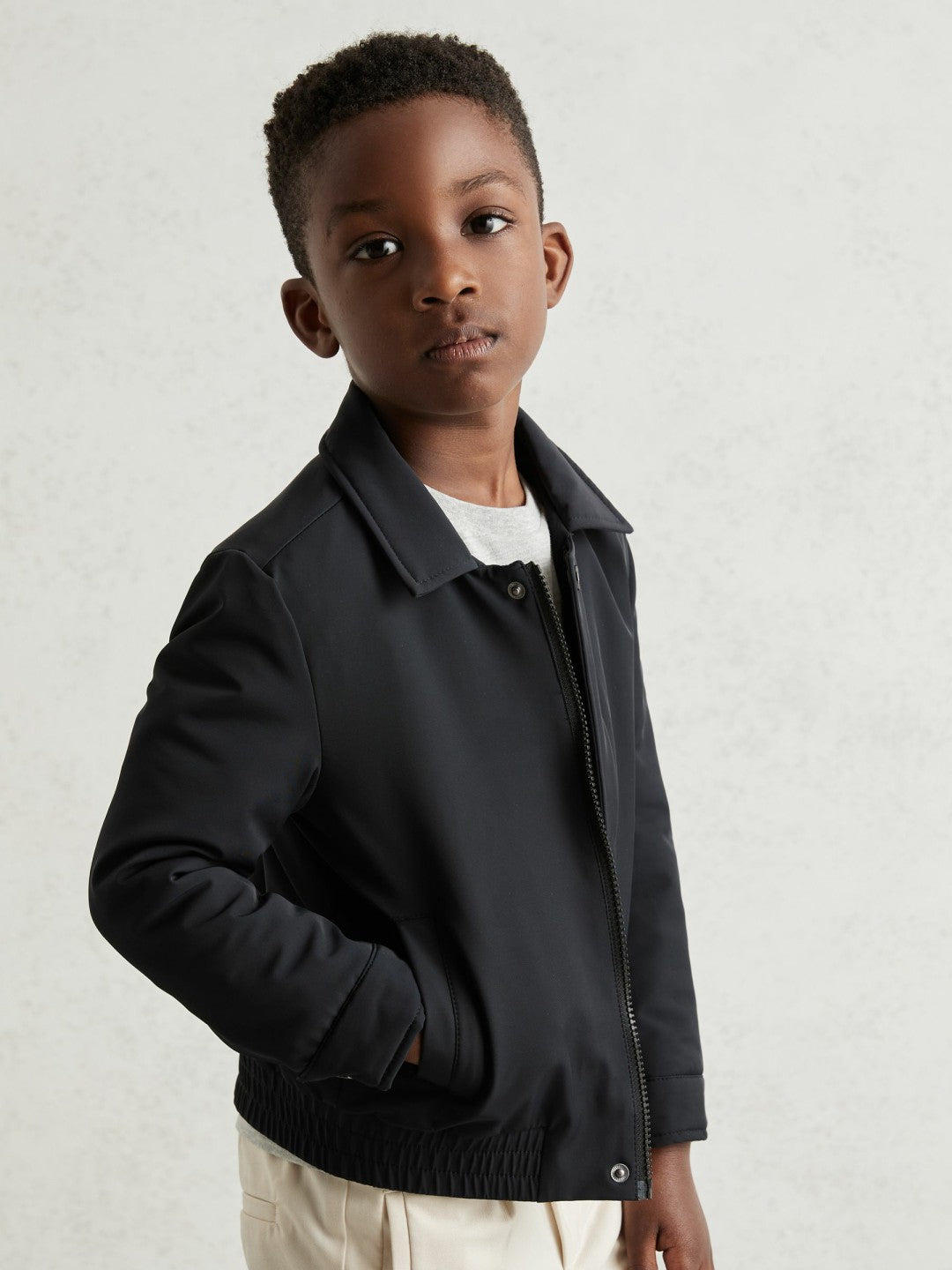 Children & Baby 13-14 yrs Zip Through Harrington Jacket in Blue