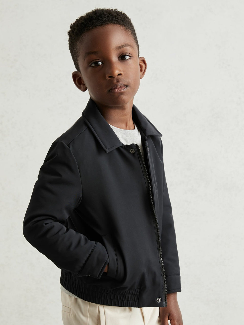 Children & Baby 13-14 yrs Zip Through Harrington Jacket in Blue