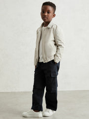 Children & Baby 13-14 yrs Zip Through Harrington Jacket in Natural