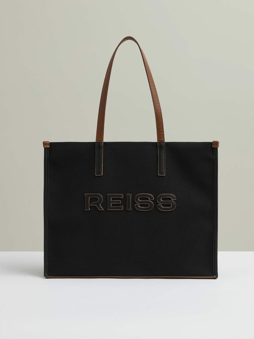 Women Canvas Logo Tote Bag in Black