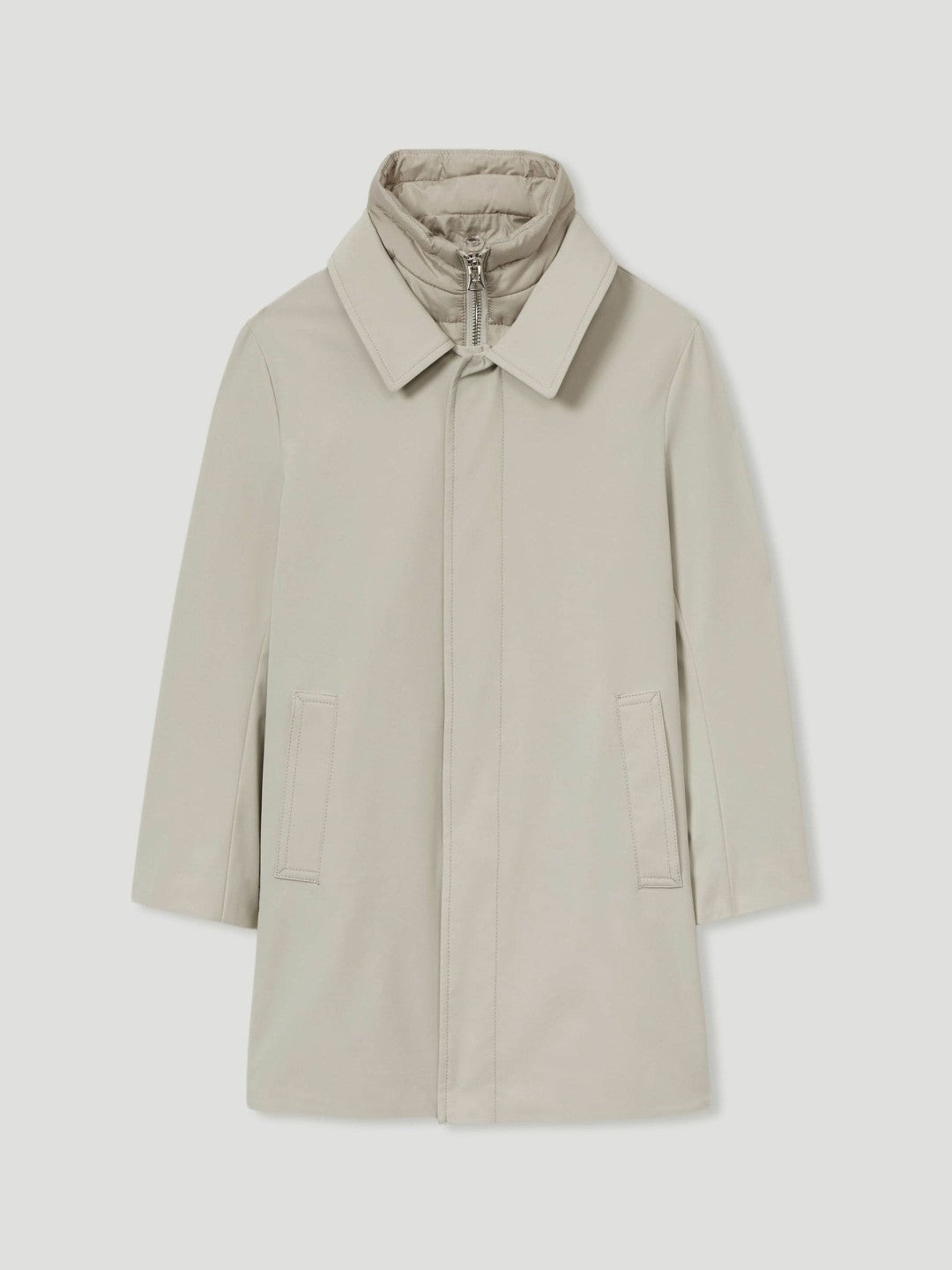 Children & Baby 13-14 yrs Gabardine Coat with Removable Gilet in Stone