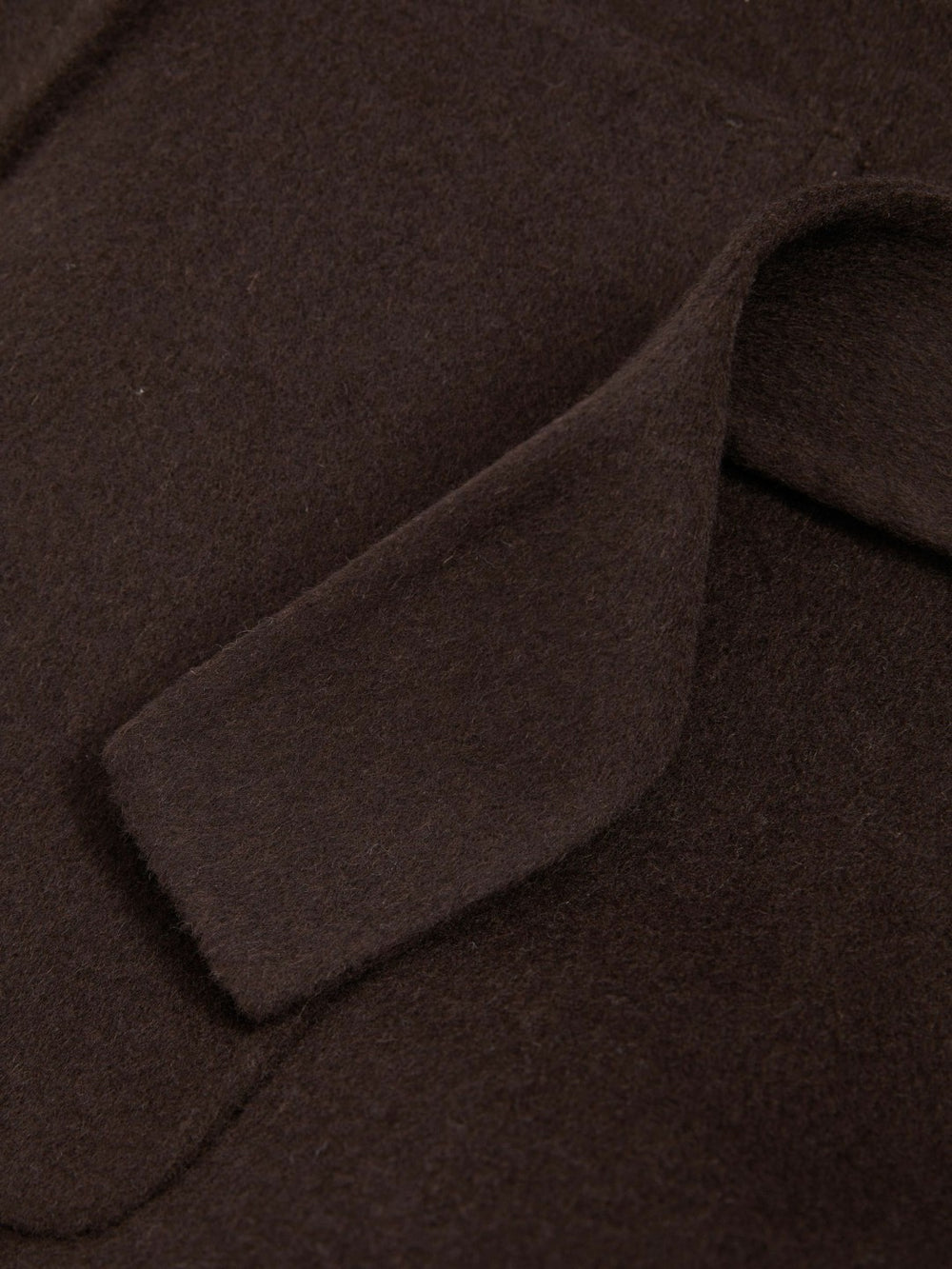 Women Petite Wool Blend Double Breasted Blindseam Coat in Chocolate