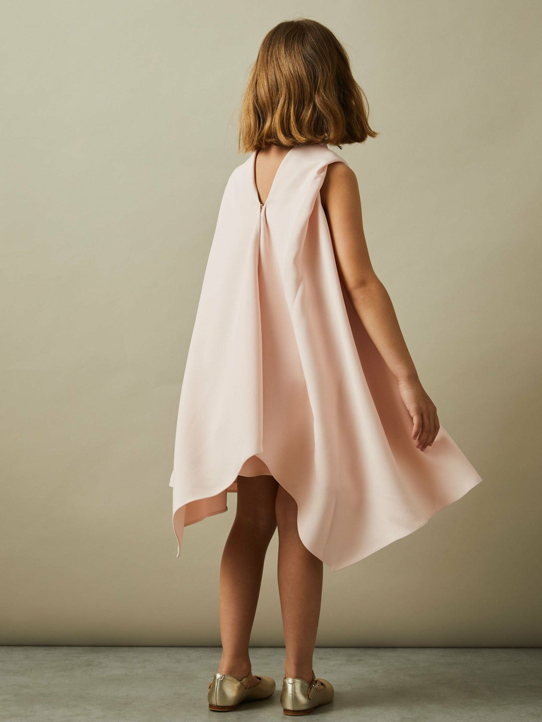 Children & Baby 9-13 yrs High-Neck Drape Back Dress in Pink