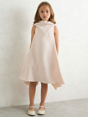 Children & Baby 3-9 yrs High-Neck Drape Back Dress in Pink