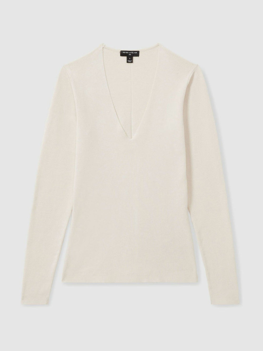 Women Atelier Knitted Silk-Blend Top in Off White