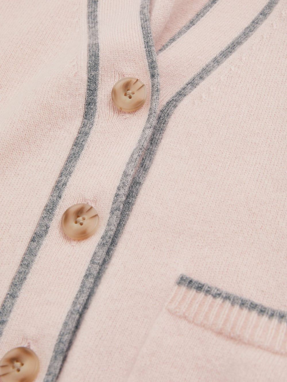 Children & Baby 9-13 yrs Wool-Blend Stripe-Detail Cardigan With Cashmere in Pink