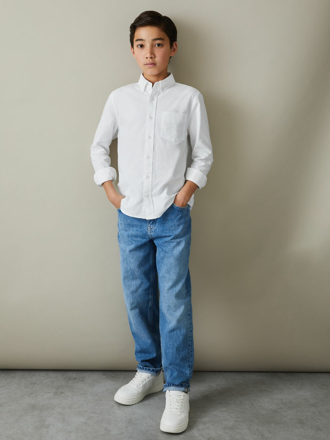 Children & Baby 3-9 yrs Button Down Oxford Shirt in White
