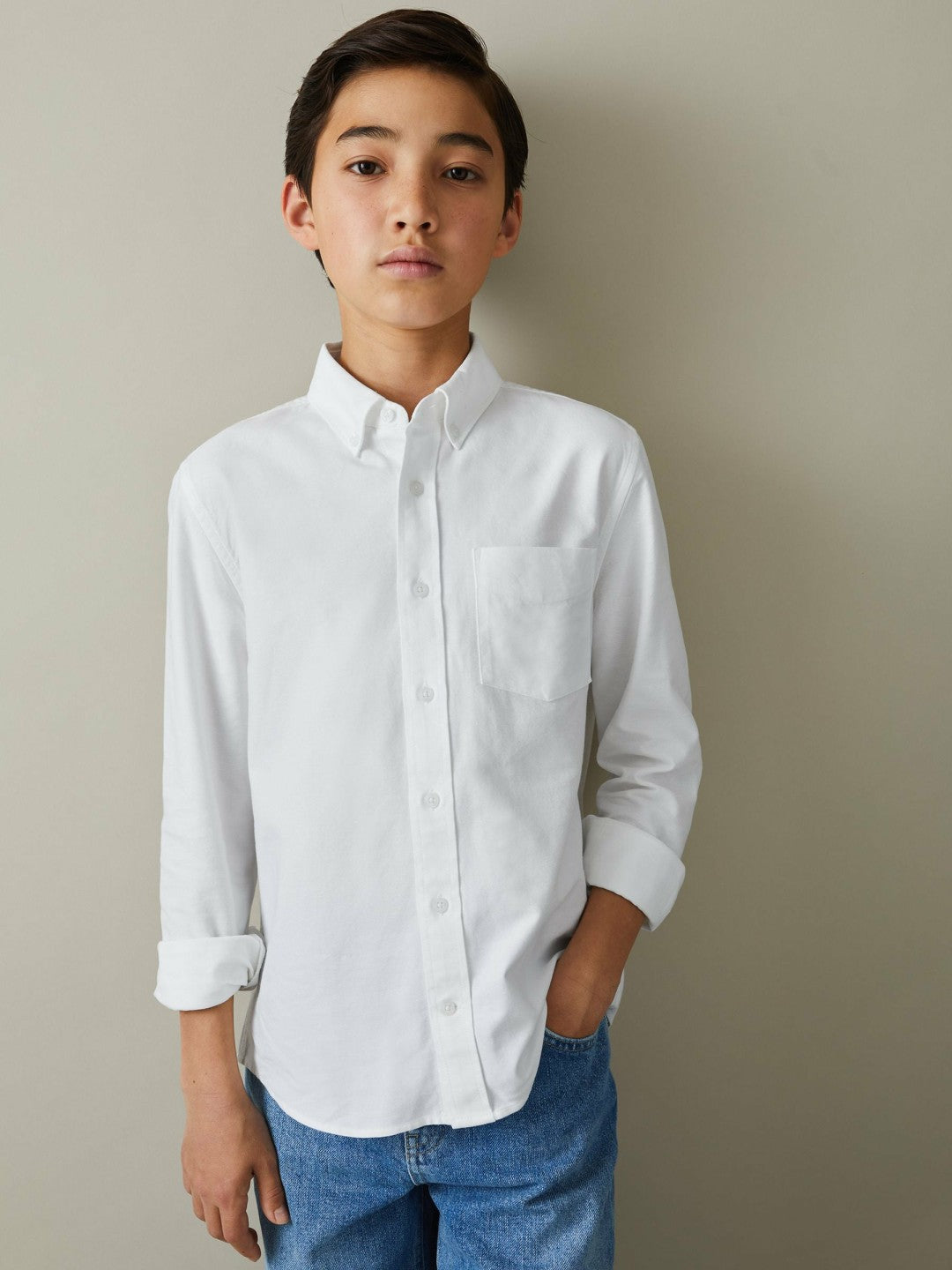 Children & Baby 3-9 yrs Button Down Oxford Shirt in White